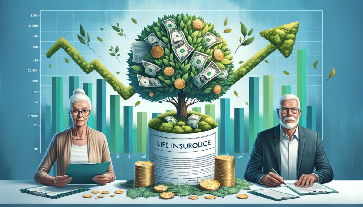 Banner image showing transformation of life insurance policy into cash, symbolizing financial growth and flexibility for olde