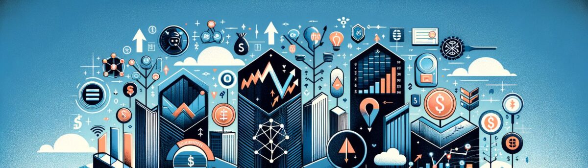 Banner showing financial resilience and growth in life settlements amidst Covid-19 impacts, with symbols of economic shifts a