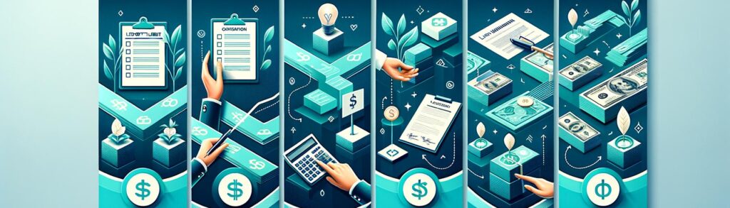 Banner illustrating the four key phases of the life settlement process: Qualifying, Calculating the Offer, Closing the Agreem