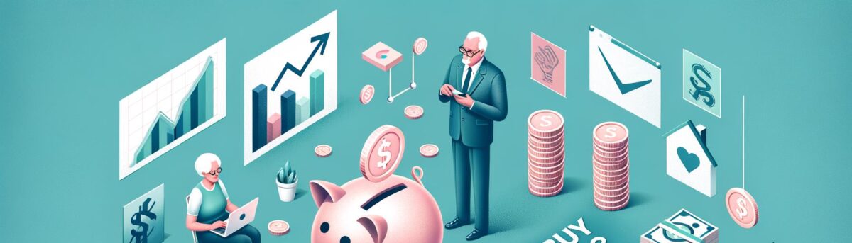 Banner image showing financial planning symbols like a piggy bank and charts, reflecting considerations for buying an annuity